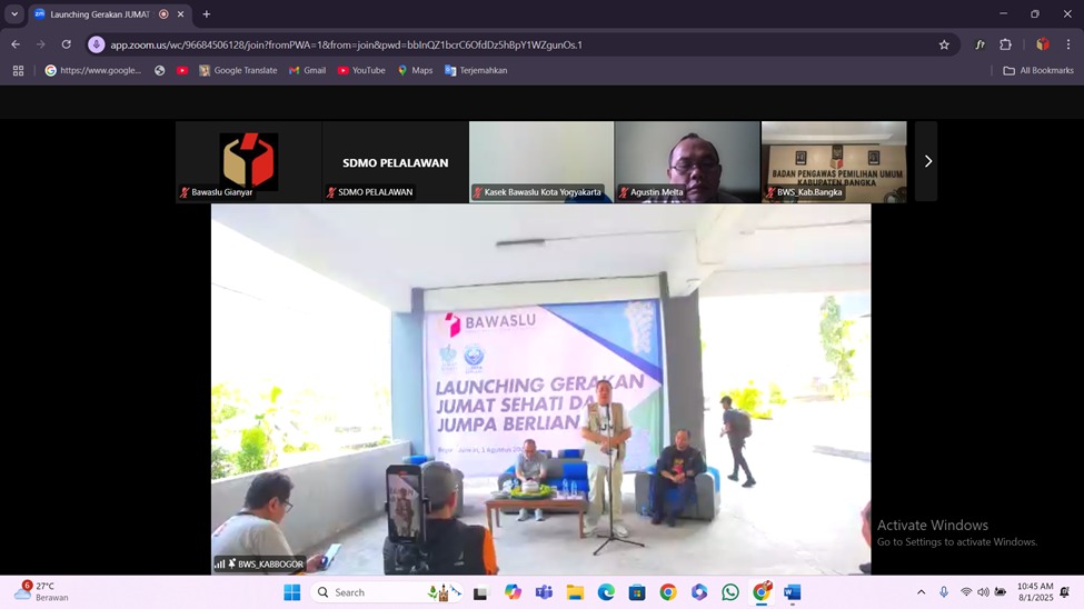 TEKANKAN PENTINGNYA MENJAGA KESEHATAN JIWA DAN RAGA, BAWASLU GELAR PROGRAM "JUMAT SEHATI" DAN "JUMPA BERLIAN"