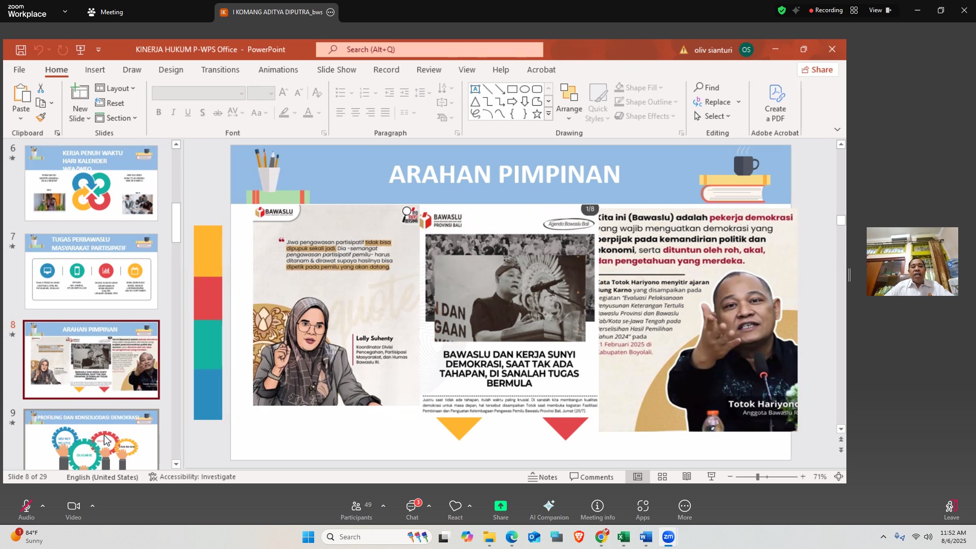 Tegaskan Pentingnya Kerja-Kerja Demokrasi, Bawaslu Bali Gelar Rapat Penguatan Pengawas Pemilu