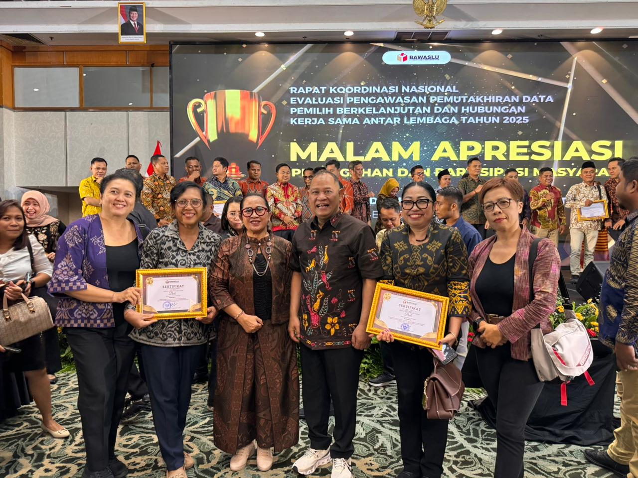 Bawaslu Gianyar Hadiri Rakornas Evaluasi Pengawasan Pemutakhiran Data Pemilih 2025