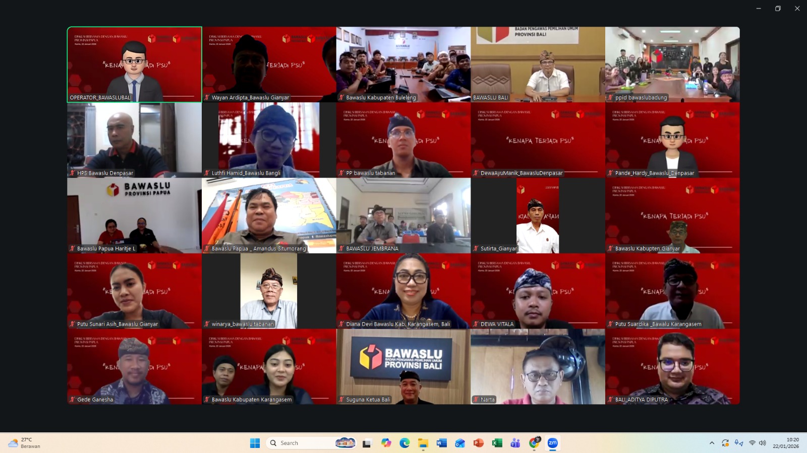 Refleksi PSU, Bawaslu Gianyar Serap Pembelajaran dari Diskusi Nasional