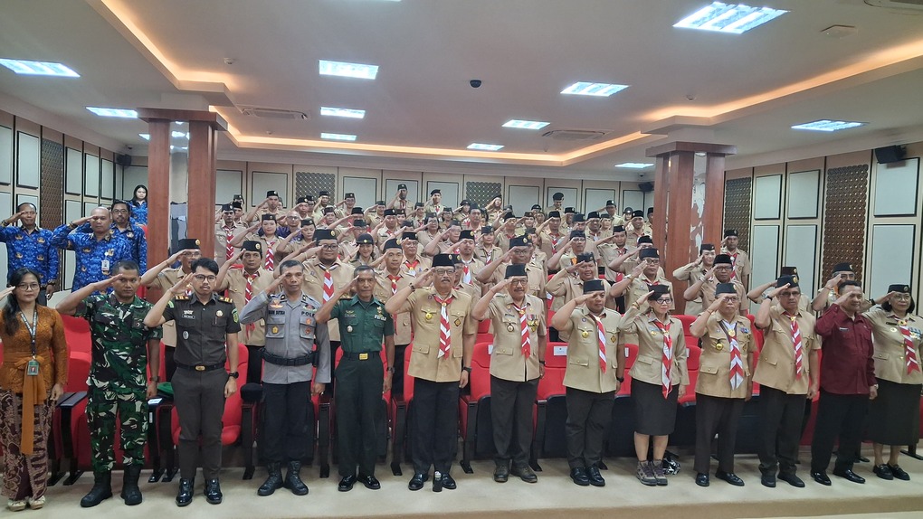 Hadiri Pelantikan Pengurus Kwarcab Gianyar, Ketua Bawaslu Dorong Lahirnya Generasi Berintegritas.