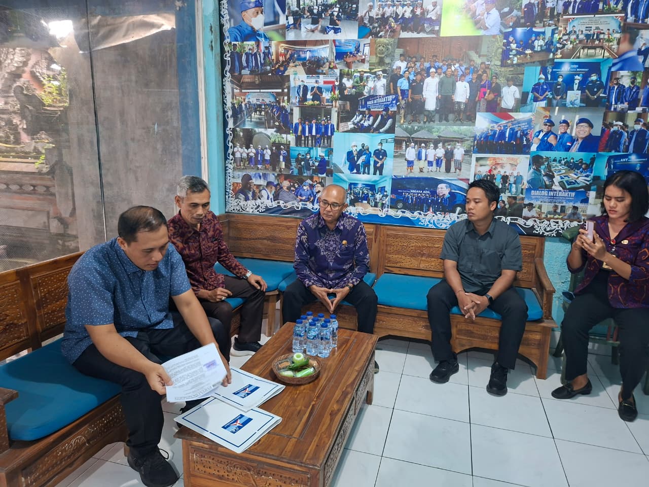 Perkuat Sinergi dan Pendidikan Politik, Bawaslu Gianyar Konsolidasi Demokrasi ke DPC Partai Demokrat.