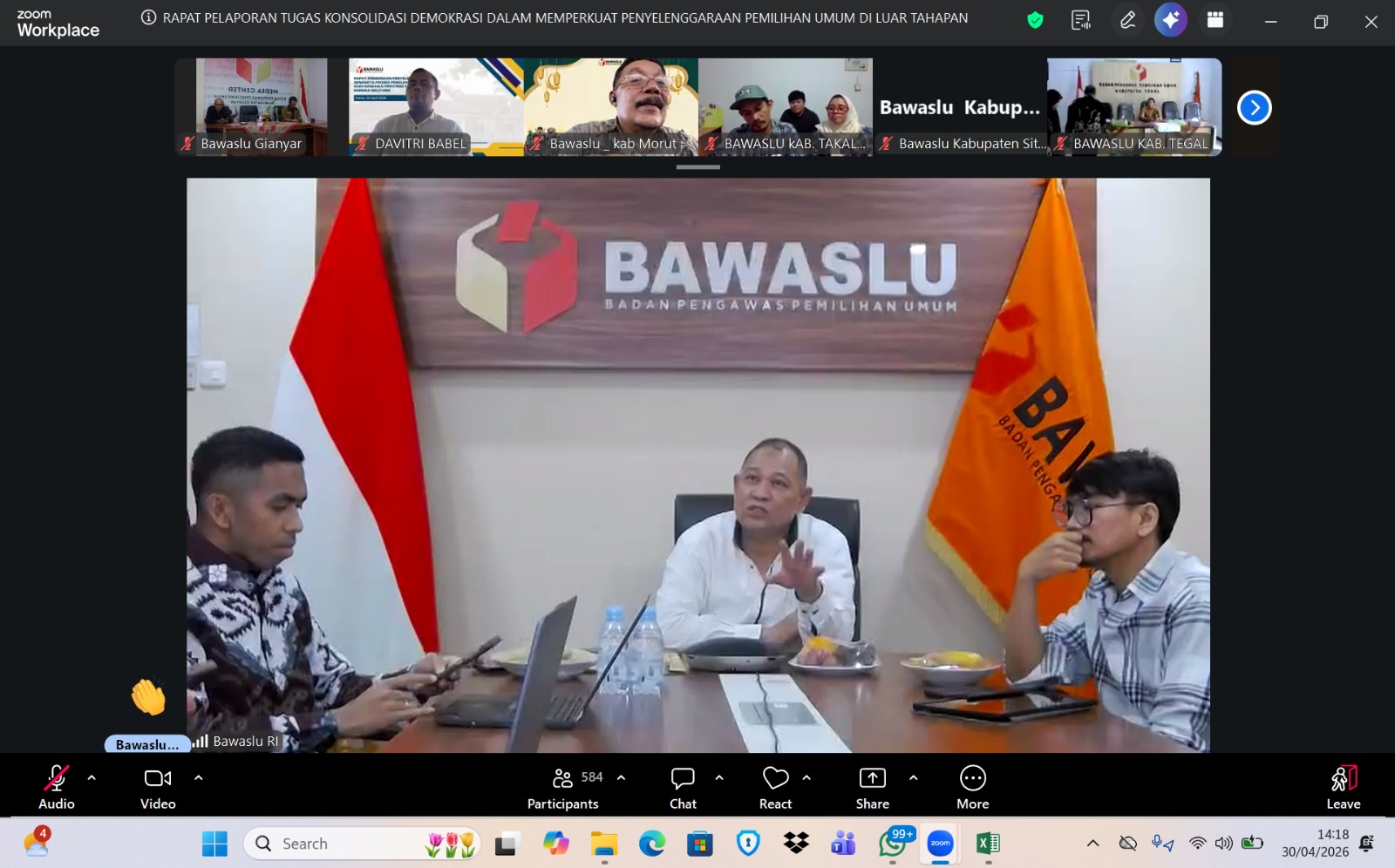 Bawaslu Gianyar Perkuat Akuntabilitas melalui Rapat Pelaporan Konsolidasi Demokrasi