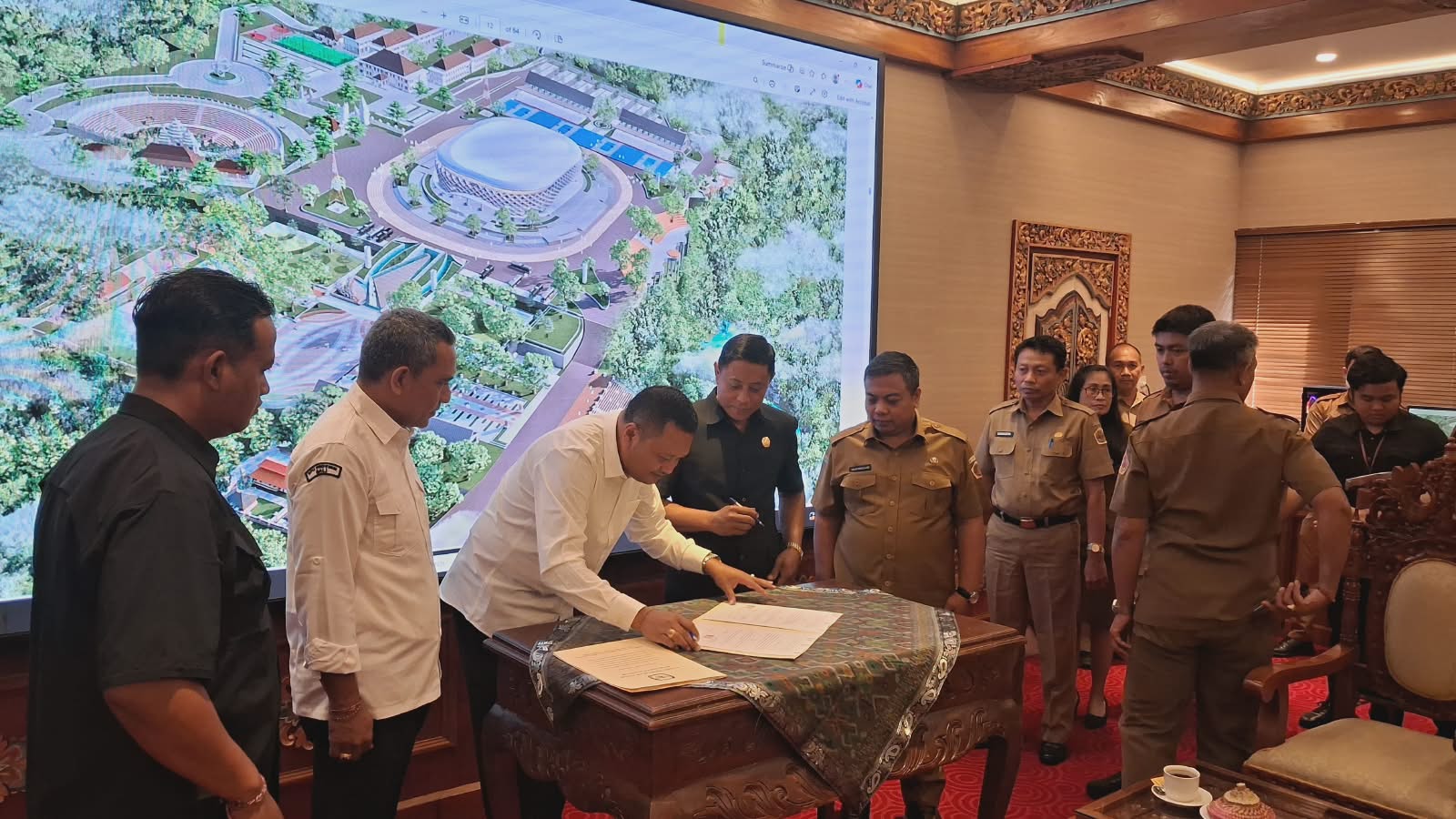 Penguatan Pendidikan Pemilih, Bawaslu Gianyar Hadiri Penandatanganan MoU dan PKS