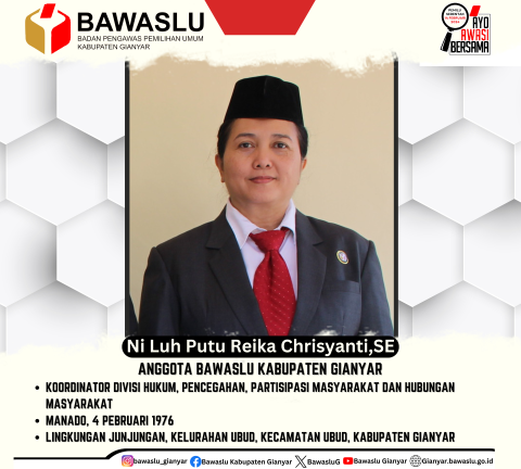 Profil Anggota Bawaslu Kabupaten Gianyar, Ni Luh Putu Reika Chrisyanti