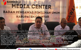 Herwyn J. H. Malonda Sampaikan Bahwa Pengawas adalah Cahaya Dalam Pelaksanaa Pemilihan 2024