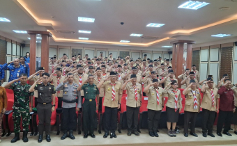 Hadiri Pelantikan Pengurus Kwarcab Gianyar, Ketua Bawaslu Dorong Lahirnya Generasi Berintegritas.